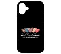 Carcasa para iPhone 16 Plus Corazón Retro Vintage Be A Decent Human It's Not That Hard