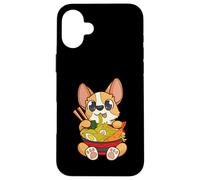 Carcasa para iPhone 16 Plus Corgi-Dog - Cuenco de Sopa de Fideos Ramen Pho Japón Kawaii