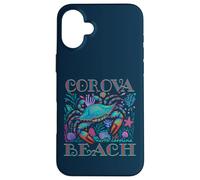 Carcasa para iPhone 16 Plus COROVA Beach North Carolina Blue Crab Verano Vacaciones Arte