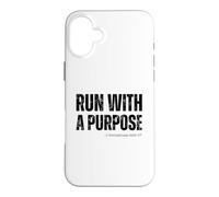 Carcasa para iPhone 16 Plus Corre con un propósito Cristiano Corriendo 1 Corintios 9:26-27