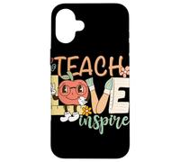 Carcasa para iPhone 16 Plus Cotización de Inspire Educate Retro
