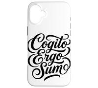 Carcasa para iPhone 16 Plus Cotización de Pensador filósofo Latino de Cogito Ergo Sum