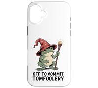 Carcasa para iPhone 16 Plus Cottagecore Frog Wizard Off to Commit Tom Foolery Frog Meme