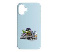 Carcasa para iPhone 16 Plus Crazy Monster Fighter Piloto Jet Cartoon Aviación Arte