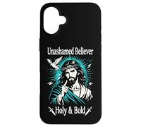 Carcasa para iPhone 16 Plus Creyente sin vergüenza Santo Cristiano Jesús Fe Romanos 1:16