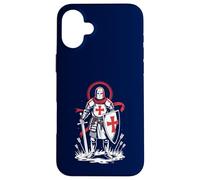 Carcasa para iPhone 16 Plus Cruzada Caballero Medieval Inglaterra Inglés San Jorge Histórico