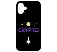 Carcasa para iPhone 16 Plus Cryptocurrency Space Rocket Crypto Go Up Only In Crypto