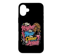 Carcasa para iPhone 16 Plus Cuanto más Alto Sea el Cabello, más Cerca de Jesús Peine Estilista