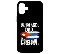 Carcasa para iPhone 16 Plus Cuba Flag Pride DNA Cuban Husband Dad Love Proud Fathers Day