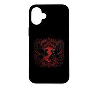 Carcasa para iPhone 16 Plus Cuervo de Valhalla Cuervos Runas de Odín Mitos nórdicos Vikingos