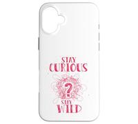 Carcasa para iPhone 16 Plus Curious Stay Wild Distressed Question Mark Motivational