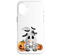 Carcasa para iPhone 16 Plus Cute Boo Ghost GNOME For Girls Halloween Bats and Pumpkin