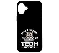 Carcasa para iPhone 16 Plus Cute Cat Tech Support No te Preocupes Soy de TI