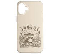 Carcasa para iPhone 16 Plus Cute Frog Mushroom Moon Witchy Fairy Grunge Vintage Graphic