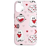 Carcasa para iPhone 16 Plus Cute Ghost Valentines XOXO Heart Dice Spooky