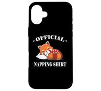 Carcasa para iPhone 16 Plus Cute Official Napping Shirt Red Panda Lover