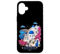 Carcasa para iPhone 16 Plus Cute Santorini Island Greek Village Grecia Viajes Vacaciones
