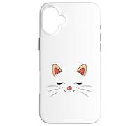 Carcasa para iPhone 16 Plus Cute Sleepy Cat Face Adorable Feline Kitty Lover