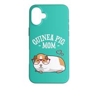 Carcasa para iPhone 16 Plus Cute Womens Girls Red Glasses Guinea Pig Mom Lover