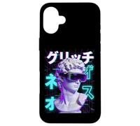 Carcasa para iPhone 16 Plus Cyberpunk Vaporwave David VR Gafas Japonesas Glitch