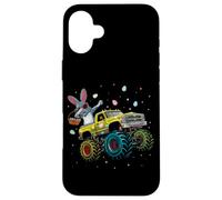 Carcasa para iPhone 16 Plus Dabbing Rabbit Monster Truck Pascua Domingo Huevo Pascua