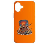 Carcasa para iPhone 16 Plus Dabbing Volcano Geography Volcanologist Scary Dinosaur