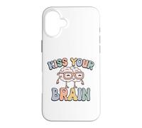 Carcasa para iPhone 16 Plus Dale un Beso a tu Cerebro, inspira, educa, Genial, Retro, Vintage