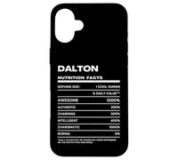 Carcasa para iPhone 16 Plus Dalton Datos de Nutrición Nombre Gracioso