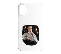 Carcasa para iPhone 16 Plus Dark Fantasy Vampiro Masculino, Romance, FAE, Corte, Plata