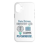 Carcasa para iPhone 16 Plus Data-Driven Empathy-Led School Psychologist Brain Graphic
