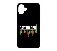 Carcasa para iPhone 16 Plus Day Trader - Estilo gráfico de negociación de acciones desgastadas