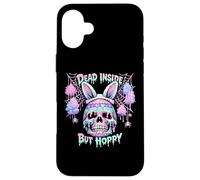 Carcasa para iPhone 16 Plus Dead Inside But Hoppy Skull Bunny Pastel Goth Easter