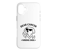Carcasa para iPhone 16 Plus Dear Cancer Wrong Dog Funny Cancer Concientización del Cáncer Diseño de Perro