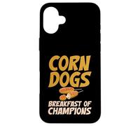 Carcasa para iPhone 16 Plus Desayuno de Campeones Corn Dog