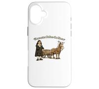 Carcasa para iPhone 16 Plus Descartes Antes del Caballo Filosofía Juego de Palabras Divertido