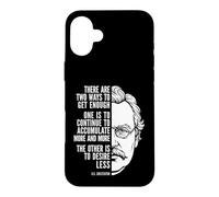 Carcasa para iPhone 16 Plus Desire Less Cita G.K. Chesterton Filosofía Sabiduría
