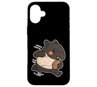 Carcasa para iPhone 16 Plus Dibujos Animados de Rugby Tapir Runner