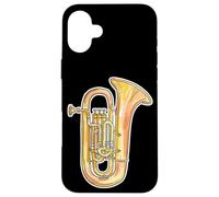 Carcasa para iPhone 16 Plus Dibujos Animados Tuba Jazz Music