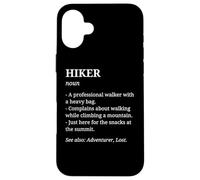 Carcasa para iPhone 16 Plus Diccionario Profesional Walker Definición Senderismo Humor