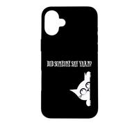 Carcasa para iPhone 16 Plus Did Someone Say Yarn Funny Cat Lover Knitting Crochet Hobby