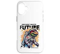 Carcasa para iPhone 16 Plus Dino Astronaut Ancient Rex Future Fusion Art Space Explorer