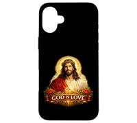Carcasa para iPhone 16 Plus Dios es Amor - Jesús Cristiano
