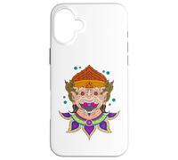 Carcasa para iPhone 16 Plus Dios Mono hindú Hanuman