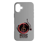 Carcasa para iPhone 16 Plus Disco de Vinilo Retro de música para el corazón