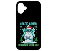 Carcasa para iPhone 16 Plus Diseño Arctic Gamer Pixel Art Retro 8-bit Winter Geek
