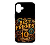 Carcasa para iPhone 16 Plus Diseño con Texto en alemán Beste Freunde Seit 10 Jahren Freundschaft