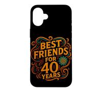 Carcasa para iPhone 16 Plus Diseño con Texto en alemán Beste Freunde Seit 40 Jahren Freundschaft