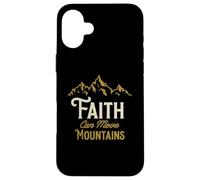 Carcasa para iPhone 16 Plus Diseño Cristiano Inspirador Faith Can Move Mountains
