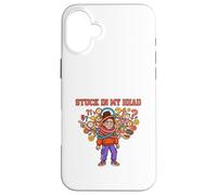 Carcasa para iPhone 16 Plus Diseño de Conciencia Mental Atrapado en mi Cabeza Pensando Demasiado