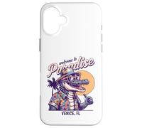 Carcasa para iPhone 16 Plus Diseño de Estilo Retro Venice Florida Paradise Cocodril